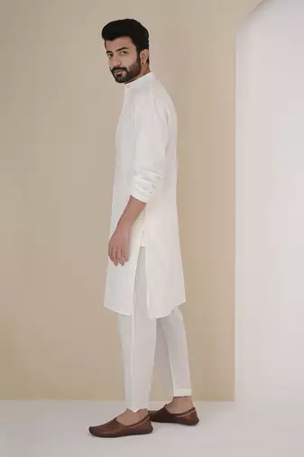 Ivory pintuck kurta set