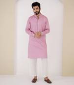 Mauve zari kurta set