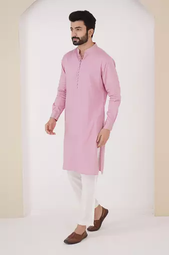 Mauve zari kurta set