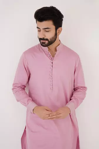 Mauve zari kurta set