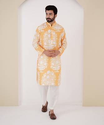 Sunflower floral kurta set 1