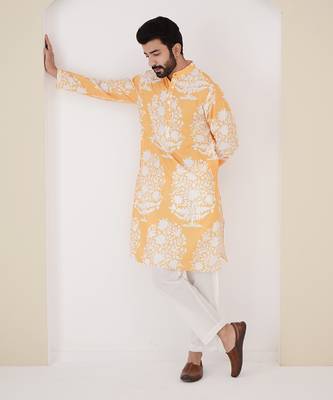 Sunflower floral kurta set 2