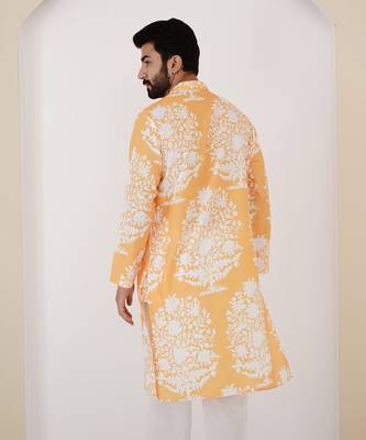 Sunflower floral kurta set 3
