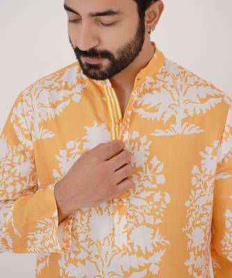 Sunflower floral kurta set 4