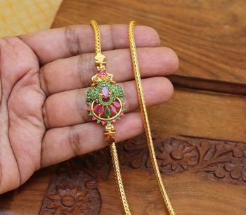 Gold platted peacock moppu chain 1