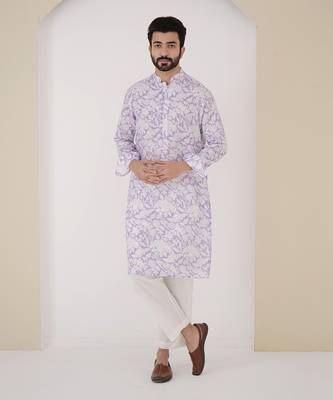 Lilac orchid kurta set 1