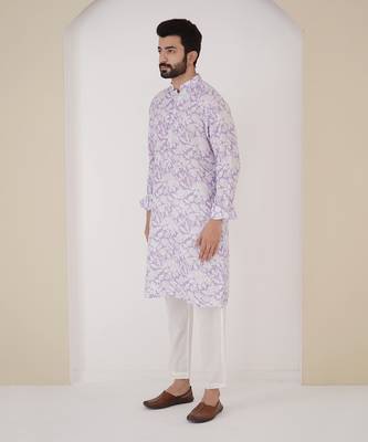 Lilac orchid kurta set 2