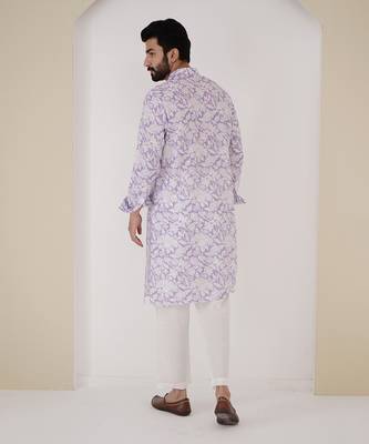 Lilac orchid kurta set 3