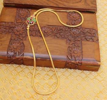 Gold platted peacock moppu chain 2