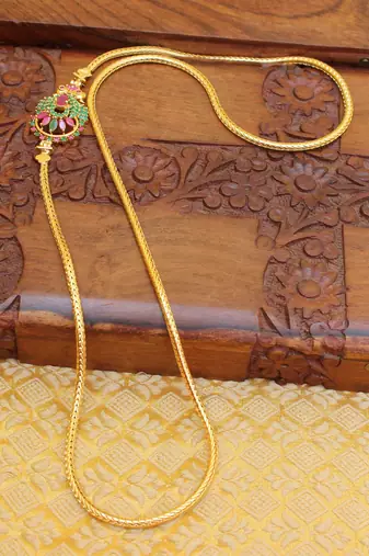 Gold platted peacock moppu chain