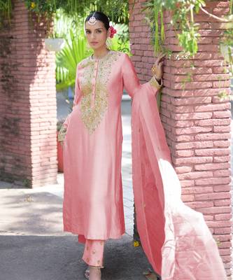 Pressed rose marori beads & sequin hand embroidered kurta set 4
