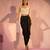 Black drape skirt set