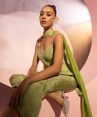 Tamara green kurta set 5