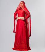 Maroon Chanderi Silk Lehenga Set