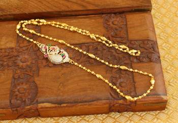 Gold platted peacock moppu chain 1