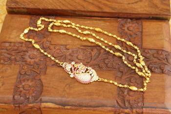 Gold platted peacock moppu chain 1