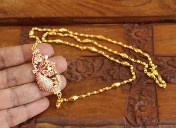 Gold platted peacock moppu chain 2