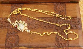 Gold platted peacock moppu chain 1