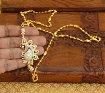 Gold platted peacock moppu chain 2