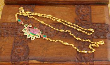 Gold platted peacock moppu chain 1