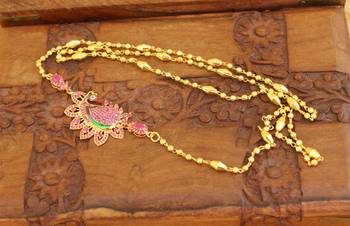 Gold platted peacock moppu chain 1