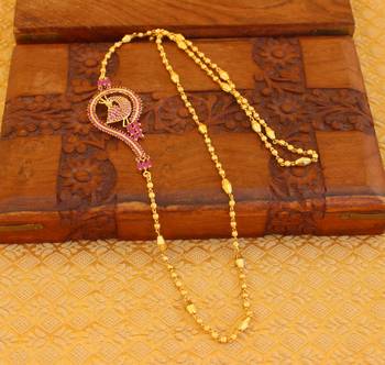 Gold platted peacock moppu chain 1