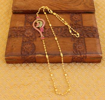 Gold platted peacock moppu chain 1