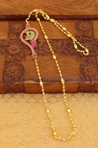 Gold platted peacock moppu chain