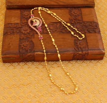 Gold platted peacock moppu chain 1