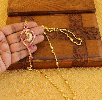 Gold platted peacock moppu chain 2