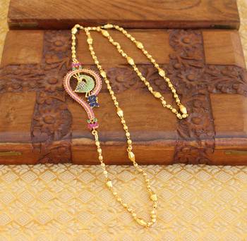 Gold platted peacock moppu chain 1