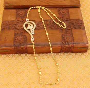 Gold platted peacock moppu chain 1