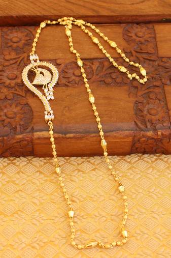Gold platted peacock moppu chain