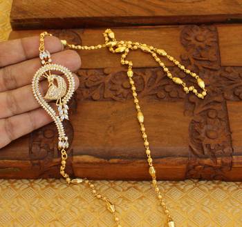 Gold platted peacock moppu chain 2