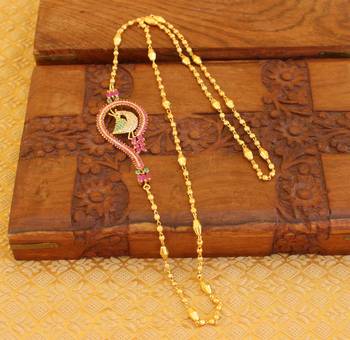 Gold platted peacock moppu chain 1