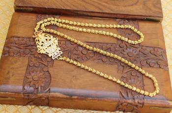 Gold platted lakshmi moppu chain 1