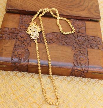 Gold platted lakshmi moppu chain 3