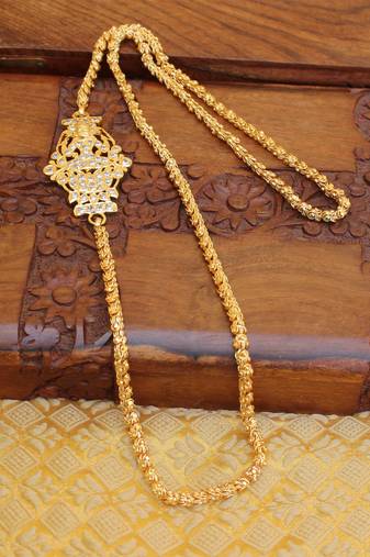 Gold platted lakshmi moppu chain