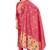Pink zari woven taffeta silk paithani style dress material with dupatta