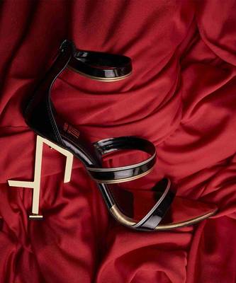 Pointed-toe strappy metal heels 5
