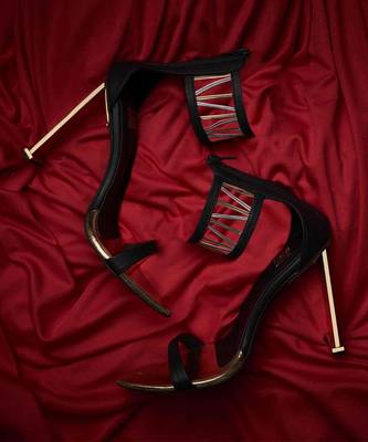Pointed-toe single strap metal heels 3