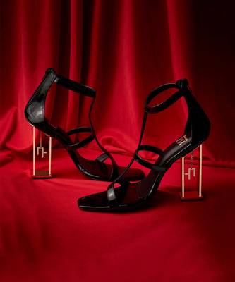 Strappy t-bar metal heels 2