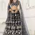 BLACK NET WITH SEQUINS AND THREAD EMBROIDERY WORK SEMI-STITCHED LEHENGA & UNSTITCHED BLOUSE WITH DUPATTA