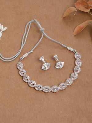 american diamond diamond eye jewellery set 1