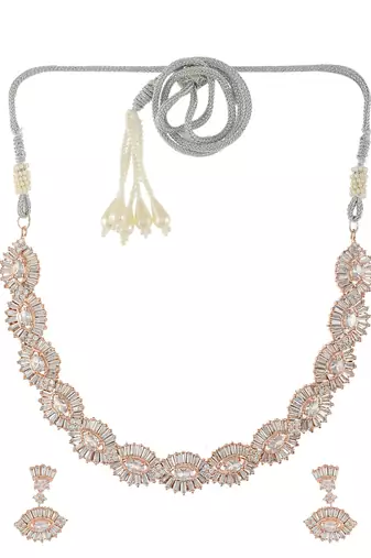 american diamond diamond eye jewellery set