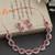 Rose gold plated american diamond faux ruby jewellery set