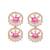 Rose gold plated american diamond faux ruby jewellery set