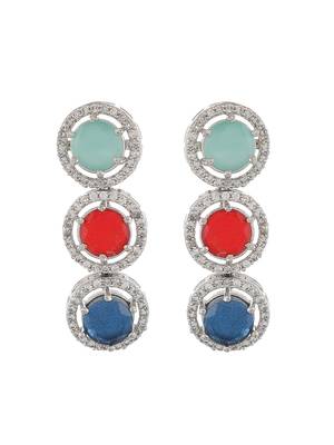 Multi color silver plated jewellery set 4