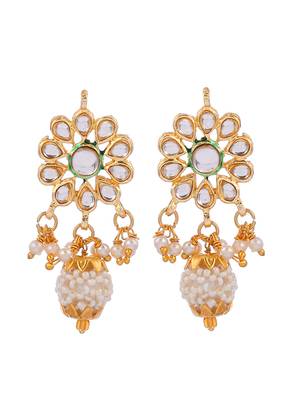 Green meenakari pearl beads rajasthani jewellery set 4