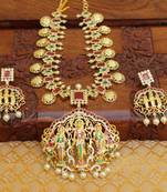 Designer ram pariwar cz necklace set